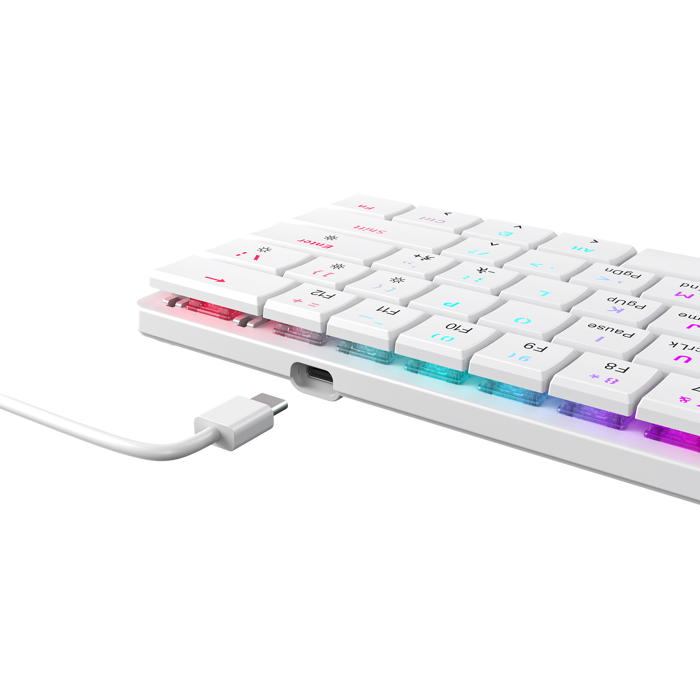WHITE SHARK gaming tipkovnica GK-006221 NAGAMAKI bijela pl.sw. US