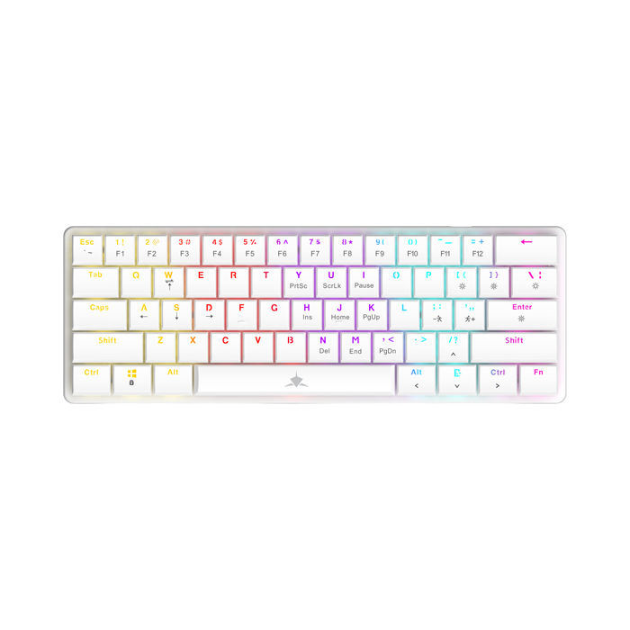 WHITE SHARK gaming tipkovnica GK-006221 NAGAMAKI bijela pl.sw. US