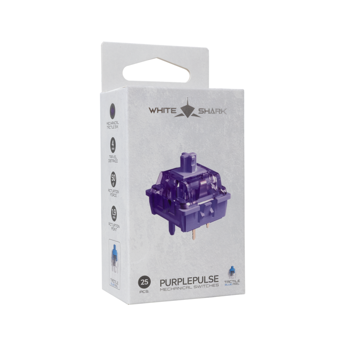WHITE SHARK mehanički prekidač za tipkovnicu PURPLEPULSE - 25 kom