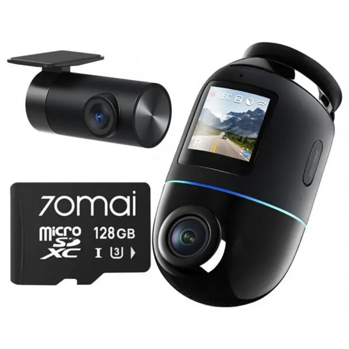 Wideorejestrator 70mai X800 4K Dual Czarna + karta 70mai SD 128GB