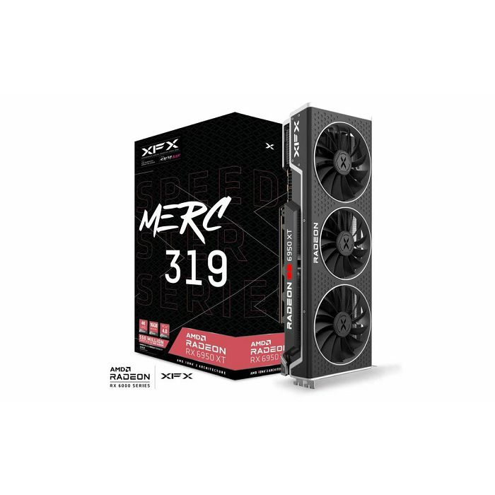 XFX AMD Radeon RX 6950 XT MERC 319 BLACK 16GB GDDR6 256bit, 3x DP, HDMI, 3 fan