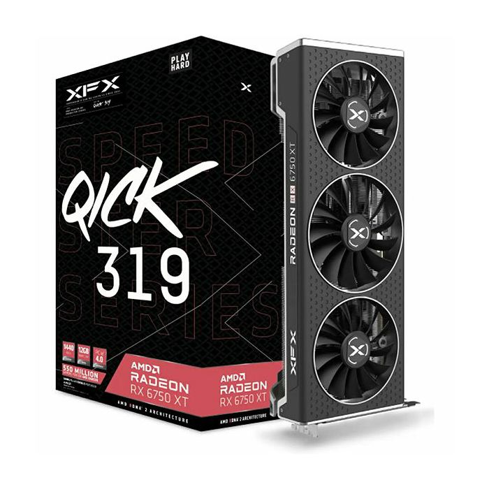XFX AMD Video Card Radeon RX6750XT Quick 12GB GDDR6 192bit, 2600MHz