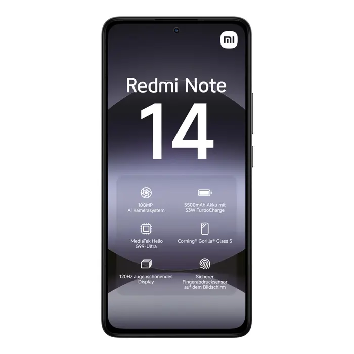 Xiaomi Redmi Note 14 16,9 cm (6.67") Hybrid Dual SIM 4G USB Type-C 6/ 128 GB 5500 mAh Black