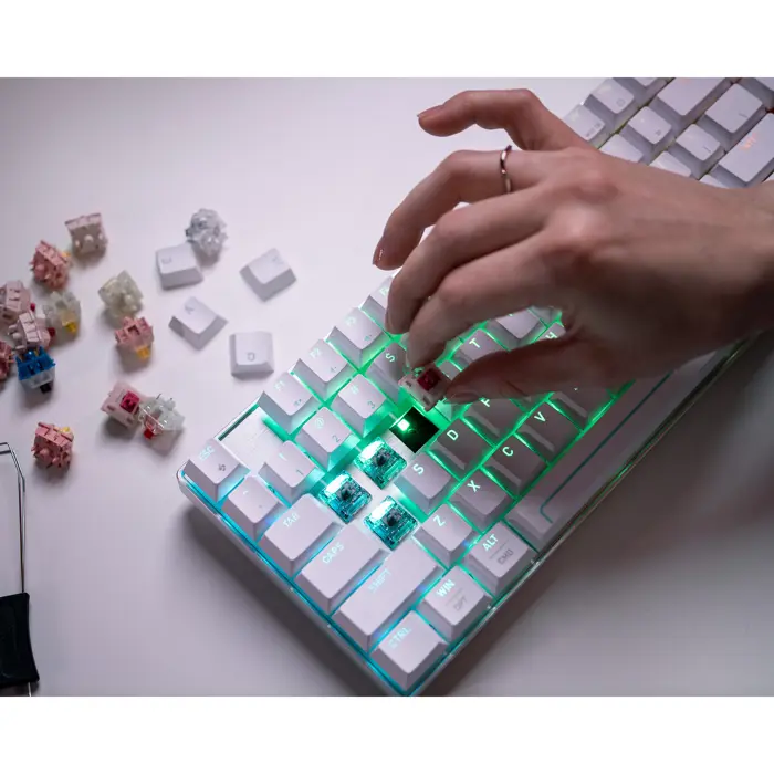 XTRFY MX 8.2 Pro TMR Wireless (white, DE layout, Cherry MK Crystal)