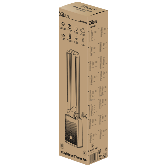 Zilan Ventilator stupni, 50W, LED zaslon, 45° oscilacija - ZLN1085