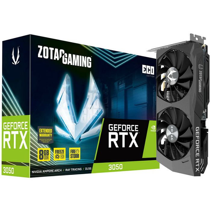 ZOTAC Gaming GeForce RTX 3050 Eco, 8192 MB GDDR6 ZT-A30500K-10M